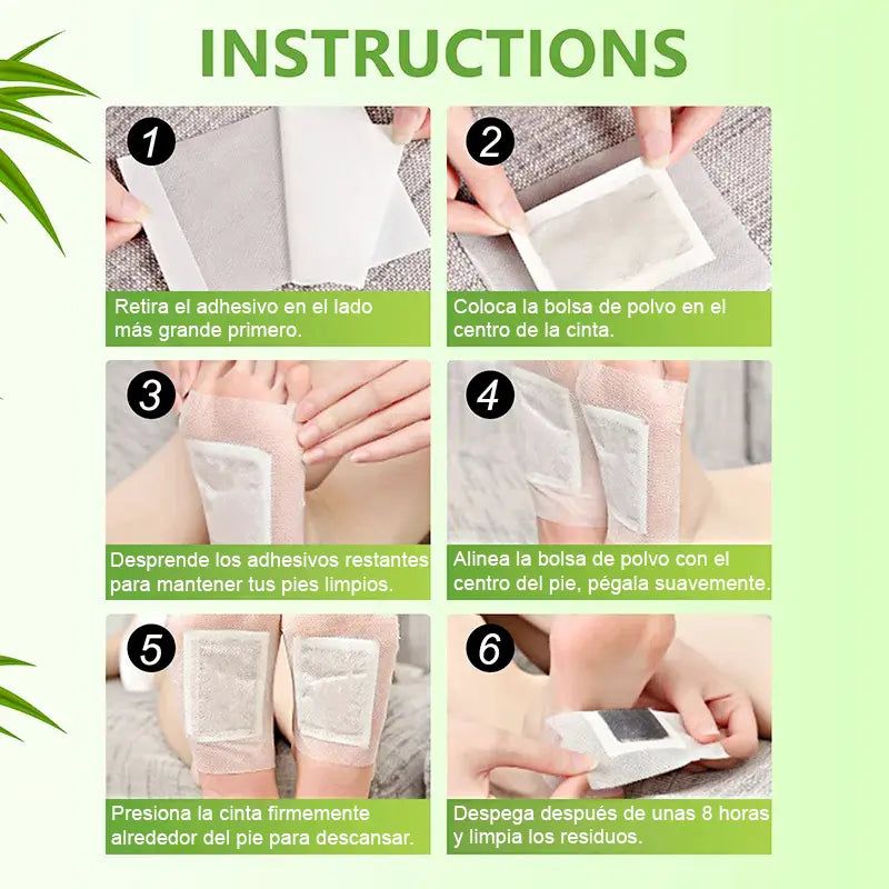 Parches Desintoxicantes Para Pies paquete